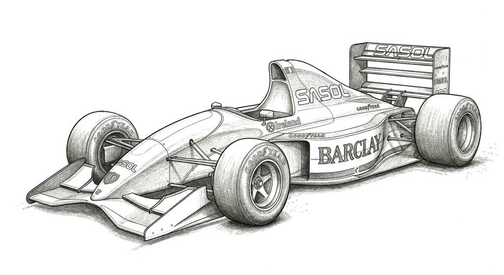 Jordan 192 illustration, print signed by Andy Stevenson