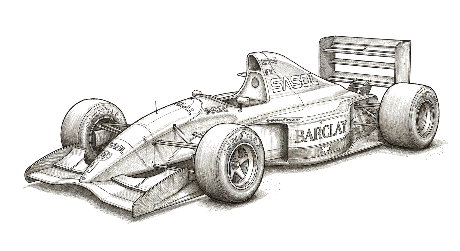 Jordan 193 illustration, print signed by Andy Stevenson