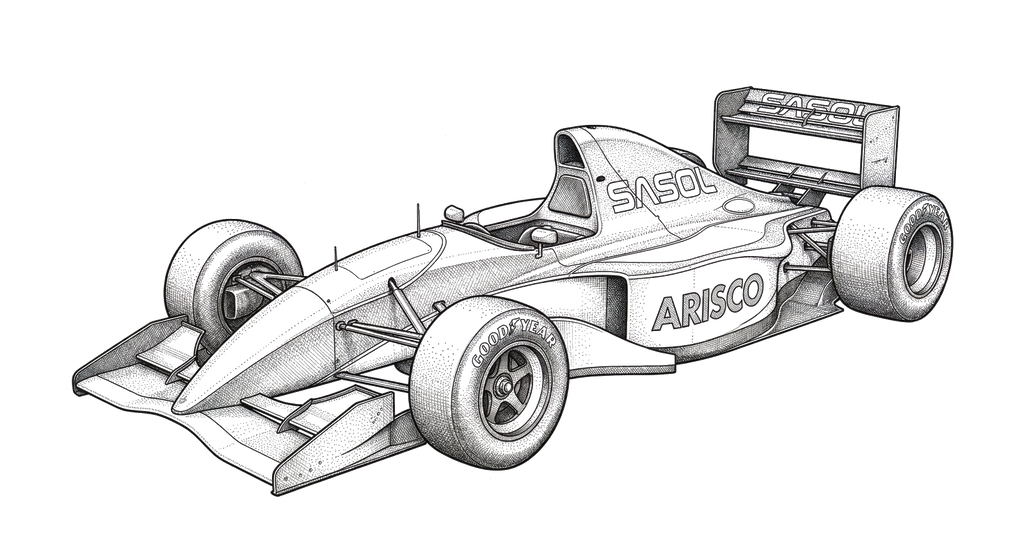 Jordan 194 illustration, print signed by Andy Stevenson