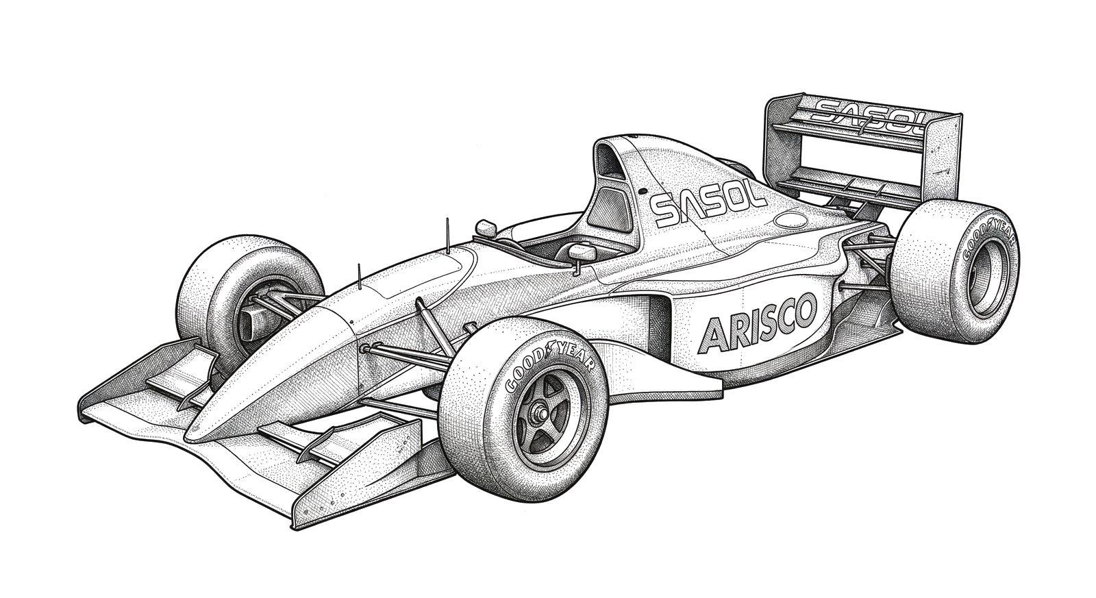Jordan 194 illustration, print signed by Andy Stevenson