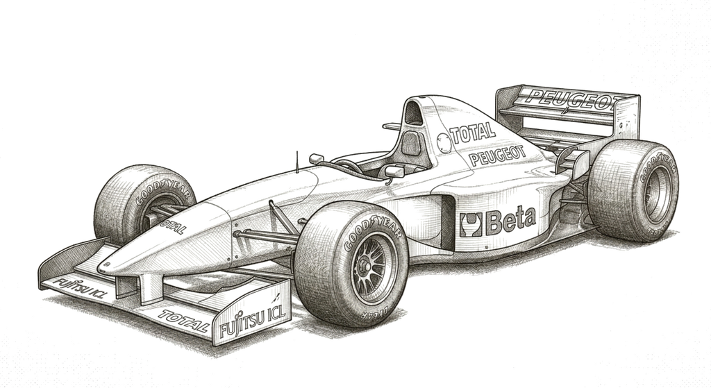 Jordan 195 illustration, print signed by Andy Stevenson