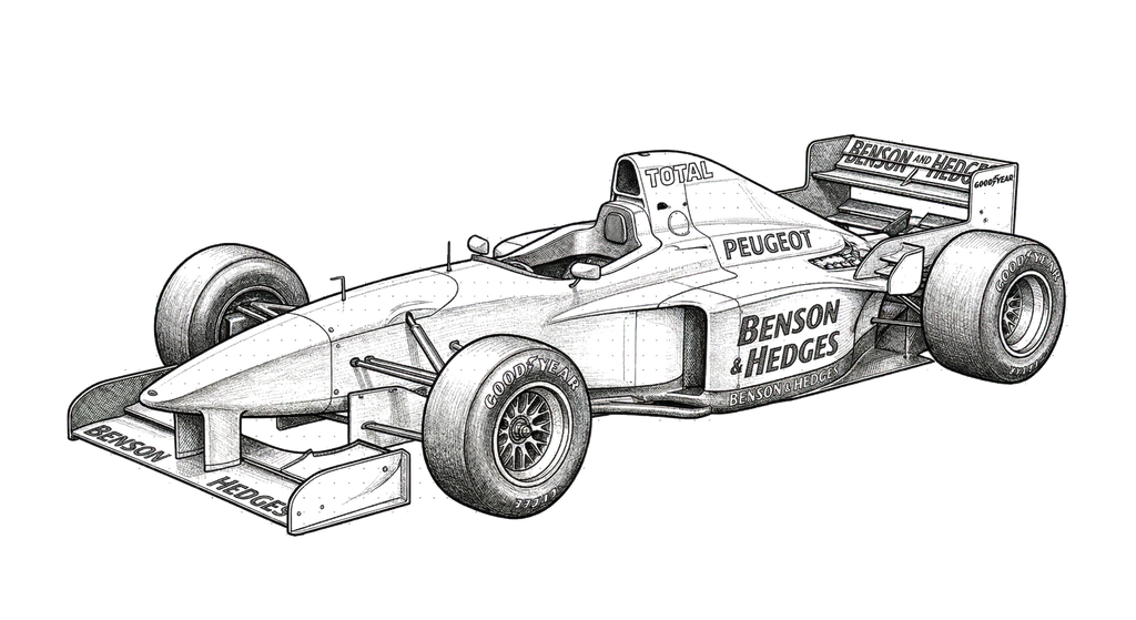 Jordan 196 illustration, print signed by Andy Stevenson