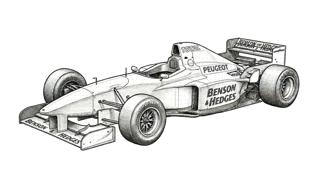 Jordan 197 illustration, print signed by Andy Stevenson