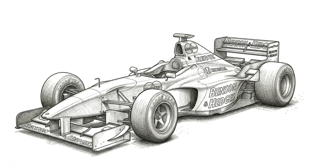 Jordan 198 illustration, print signed by Andy Stevenson
