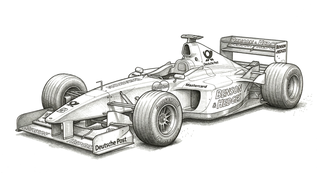 Jordan EJ10 illustration, print signed by Andy Stevenson