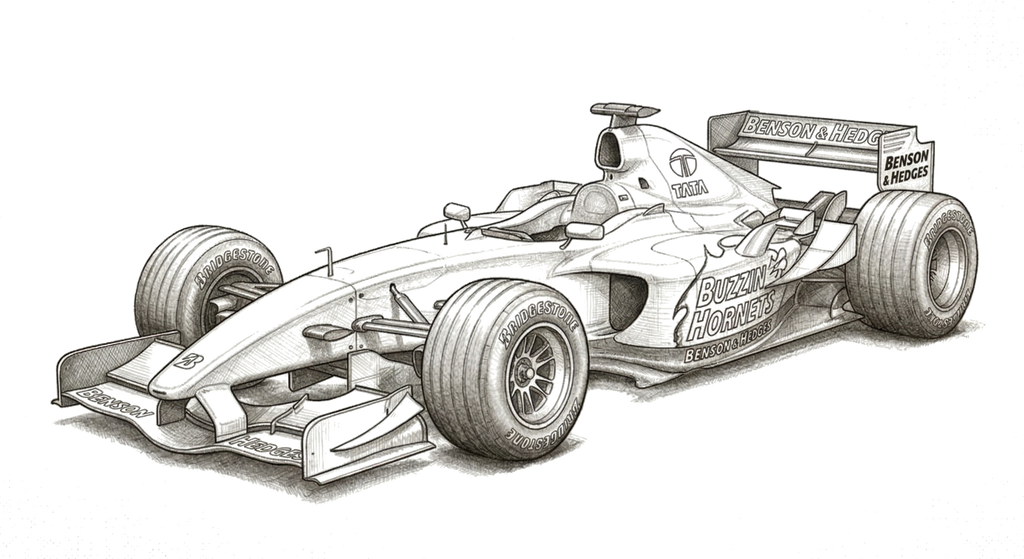 Jordan EJ15 illustration, print signed by Andy Stevenson