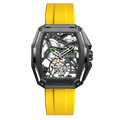 Eddie Jordan Hunter Tourbillon, skeleton dial with green-tipped hands