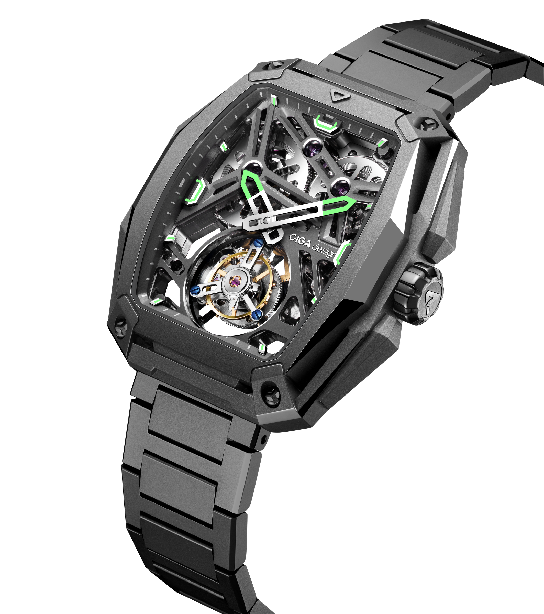 Hunter Tourbillon on metal strap