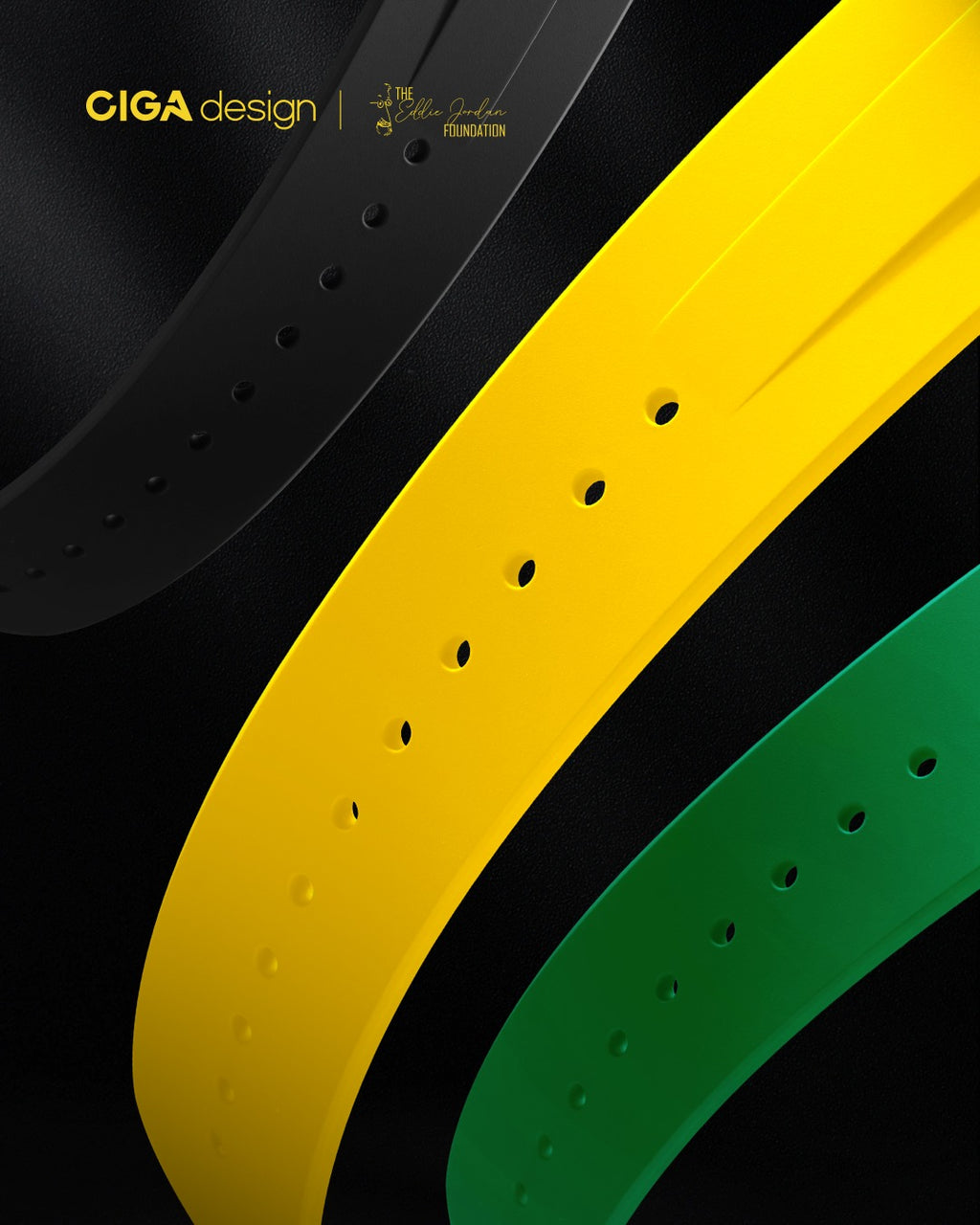 Yellow silicone strap detail